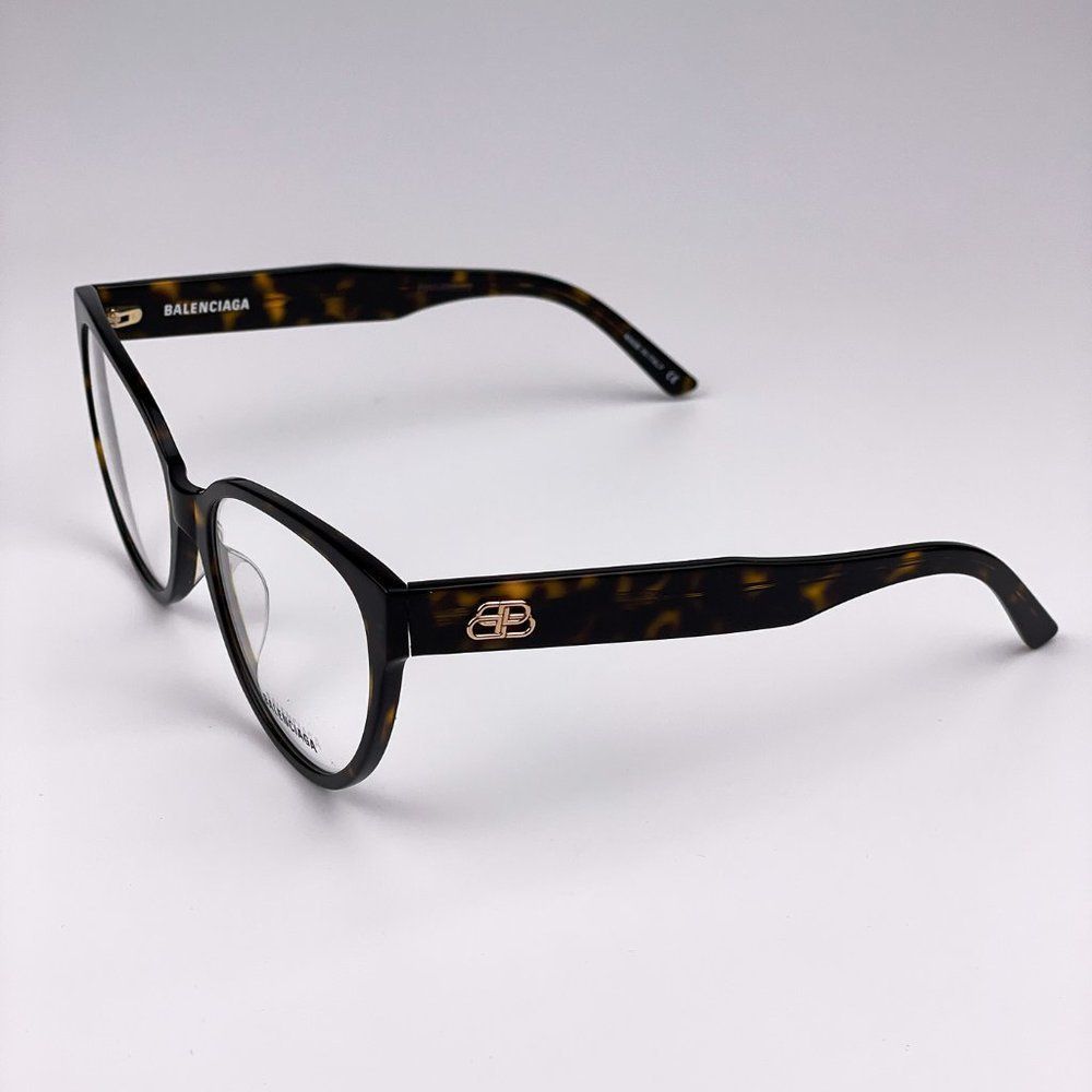 Balenciaga Everyday BB0064O 002 Eyeglasses Havana Gold Cat Eye Women - Picture 5 of 8